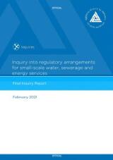 Thumbnail - Inquiry into regulatory arrangements for small-scale water, sewerage and energy services : final inquiry report Fenruary 2021.