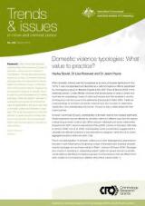 Thumbnail - Domestic violence typologies : what value to practice?