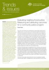 Thumbnail - Evaluating neighbourhood justice : measuring and attributing outcomes for a community justice program