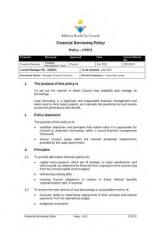 Thumbnail - Financial Borrowing Policy : CP072