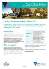 Thumbnail - Victoria's great outdoors camping and caravan grants : funding guidelines round 3.