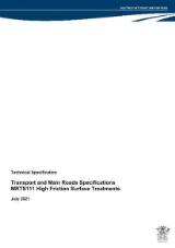 Thumbnail - MRTS111 High friction surface treatments : Transport and Main Roads specifications.