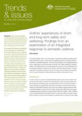 Thumbnail - Victims' experiences of short-and long-term safety and wellbeing : findings from an examination of an integrated response to domestic violence