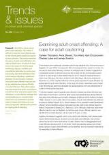 Thumbnail - Examining adult-onset offending : a case for adult cautioning