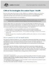 Thumbnail - Critical technologies discussion paper : health