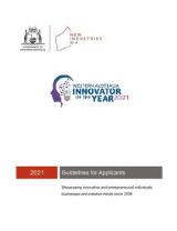 Thumbnail - Western Australia Innovator of the Year 2021 : 2021 guidelines for applicants.