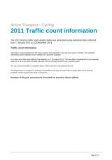 Thumbnail - 2011 traffic count information.