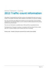 Thumbnail - 2013 traffic count information.