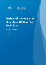 Thumbnail - Review of the operation of Section 12.02 of the Basin Plan : review report
