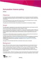 Thumbnail - Exhumation licence policy.