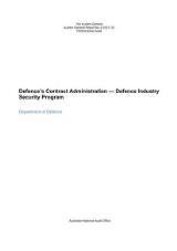 Thumbnail - Defence's contract administration - Defence Industry Security Program : Department of Defence