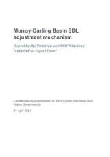 Thumbnail - Murray-Darling Basin SDL adjustment mechanism : Report by the Victorian and NSW Ministers' Independent Expert Panel