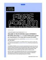 Thumbnail - Janet De Boer's fibre forum e-bulletin.