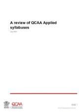 Thumbnail - A Review of QCAA applied syllabuses.