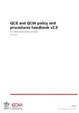 Thumbnail - QCE and QCIA policy and procedures handbook v2.0 : for senior secondary schools