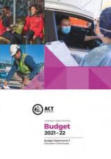 Thumbnail - Australian Capital Territory Budget 2021 -22 : Budget Statements F : Education Directorate.