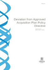 Thumbnail - Deviation from approved acquisition plan policy directive