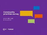 Thumbnail - Community priorities survey : final report, 20 August 2021.