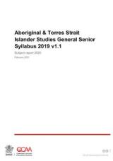 Thumbnail - Aboriginal & Torres Strait Islander Studies General Senior Syllabus 2019. v1.1 : Subject report 2020.