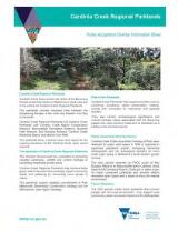 Thumbnail - Cardinia creek regional parklands : public acquisition overlay information sheet.