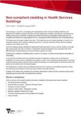 Thumbnail - Non-compliant cladding in health services buildings : fact sheet.