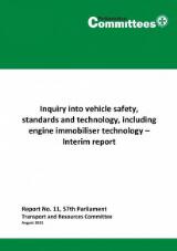 Thumbnail - Inquiry into vehicle safety standards and technology, including engine immobiliser technology : interim report.