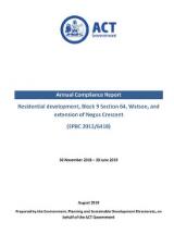 Thumbnail - Annual compliance report residential development, Block 9 Section 64, Watson, and extension of Negus Crescent (EPBC 2012/6418) : 30 November 2018 - 30 June 2019.
