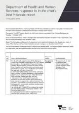Thumbnail - Department of Health and Human Services response to In the child's best interests report.