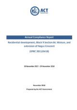 Thumbnail - Annual compliance report residential development, Block 9 Section 64, Watson, and extension of Negus Crescent (EPBC 2012/6418) : 30 November 2017 - 29 November 2018.