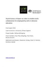 Thumbnail - Asynchronous critiques via video to enable studio collaboration for employability skills in distance education.