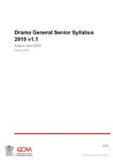 Thumbnail - Drama General Senior Syllabus 2019. v1.1 : Subject report 2020.