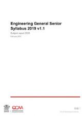 Thumbnail - Engineering general senior syllabus 2019 v1.1 : subject report 2020.