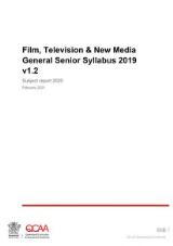 Thumbnail - Film, Television & New Media General Senior Syllabus 2019 v1.2 : Subject report 2020.
