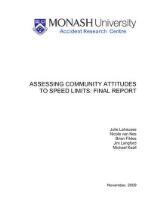 Thumbnail - Assessing community attitudes to speed limits : final report