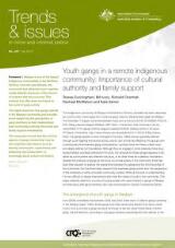 Thumbnail - Youth gangs in a remote Indigenous community : importance of cultural authority and family support
