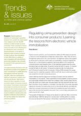 Thumbnail - Regulating crime prevention design into consumer products : learning the lessons from electronic vehicle immobilisation