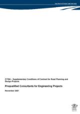 Thumbnail - Prequalified consultants for engineering projects : C7554 - Supplementary conditions of contract for road planning and design projects