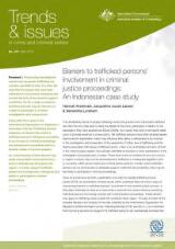 Thumbnail - Barriers to trafficked persons' involvement in criminal justice proceedings : an Indonesian case study
