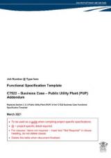 Thumbnail - Functional specification template : C7522 - Business case - public utility plant (PUP) addendum