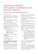 Thumbnail - Minimum energy efficiency standard for rental homes : warmer homes and lower energy bills for renters.