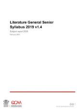 Thumbnail - Literature general senior syllabus 2019 v1.4 : subject report 2020