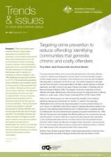 Thumbnail - Targeting crime prevention to reduce offending : identifying communities that generate chronic and costly offenders.