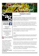 Thumbnail - Canning creations : Canning Arts Group monthly newsletter.