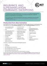 Thumbnail - Insurance and superannuation companies exceptions : summary.