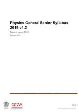 Thumbnail - Physics General Senior Syllabus 2019 : Subject report 2020.