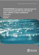 Thumbnail - Exemption requirements for constructing authorities for the take of water without a water entitlement : OSW/2020/5467