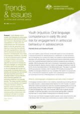 Thumbnail - Youth (in)justice : oral language competence in early life and risk for engagement in antisocial behaviour in adolescence