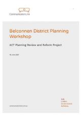 Thumbnail - Belconnen District Planning Workshop : ACT Planning Review and Reform Project.