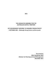Thumbnail - ACT Government response to Assembly Resolution of 8 October 2021 - Molonglo Group Centre and Surrounds.