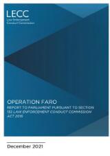 Thumbnail - Operation Faro : report to Parliament pursuant to Section 132 Law Enforcement Conduct Commission Act 2016